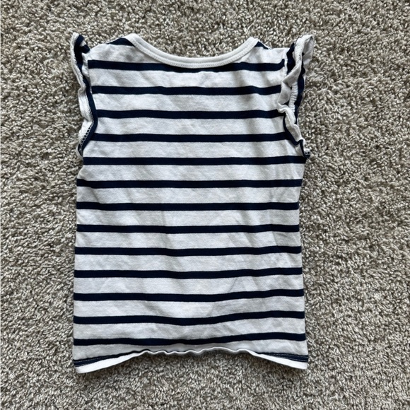 Carter's Navy Striped Top 2-Piece outfit Twist knot top with ruffle– Size 2T - Picture 6 of 11